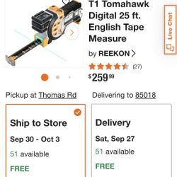 Reekon Tomahawk Digital Tape Measure (Brand New)