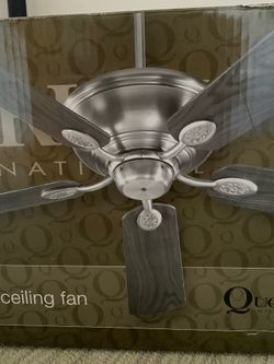 60” New in box Brushed Nickel Fan with light kit