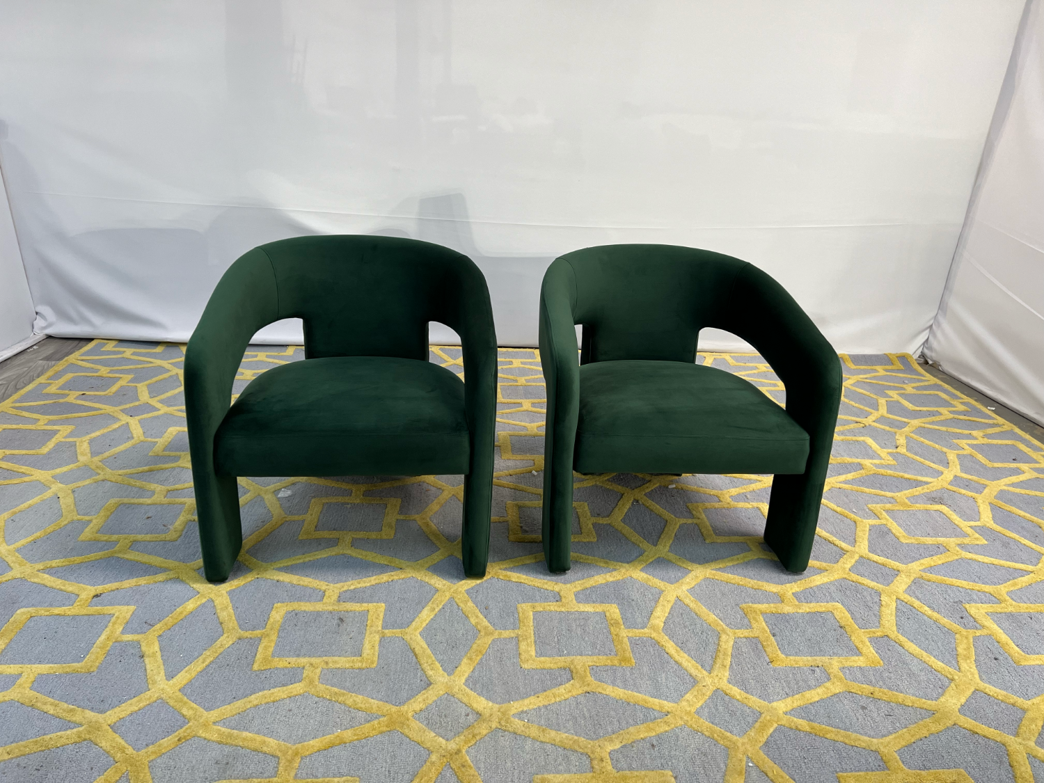 ( Delivery Available ) Roseanna Modern Dark Green Chair