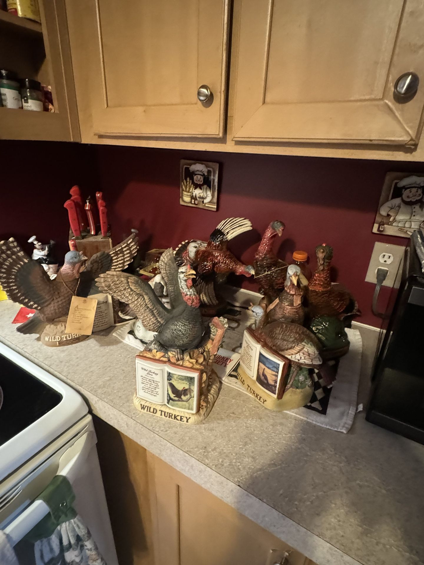 Wild Turkey Whiskey Ceramic Decanters
