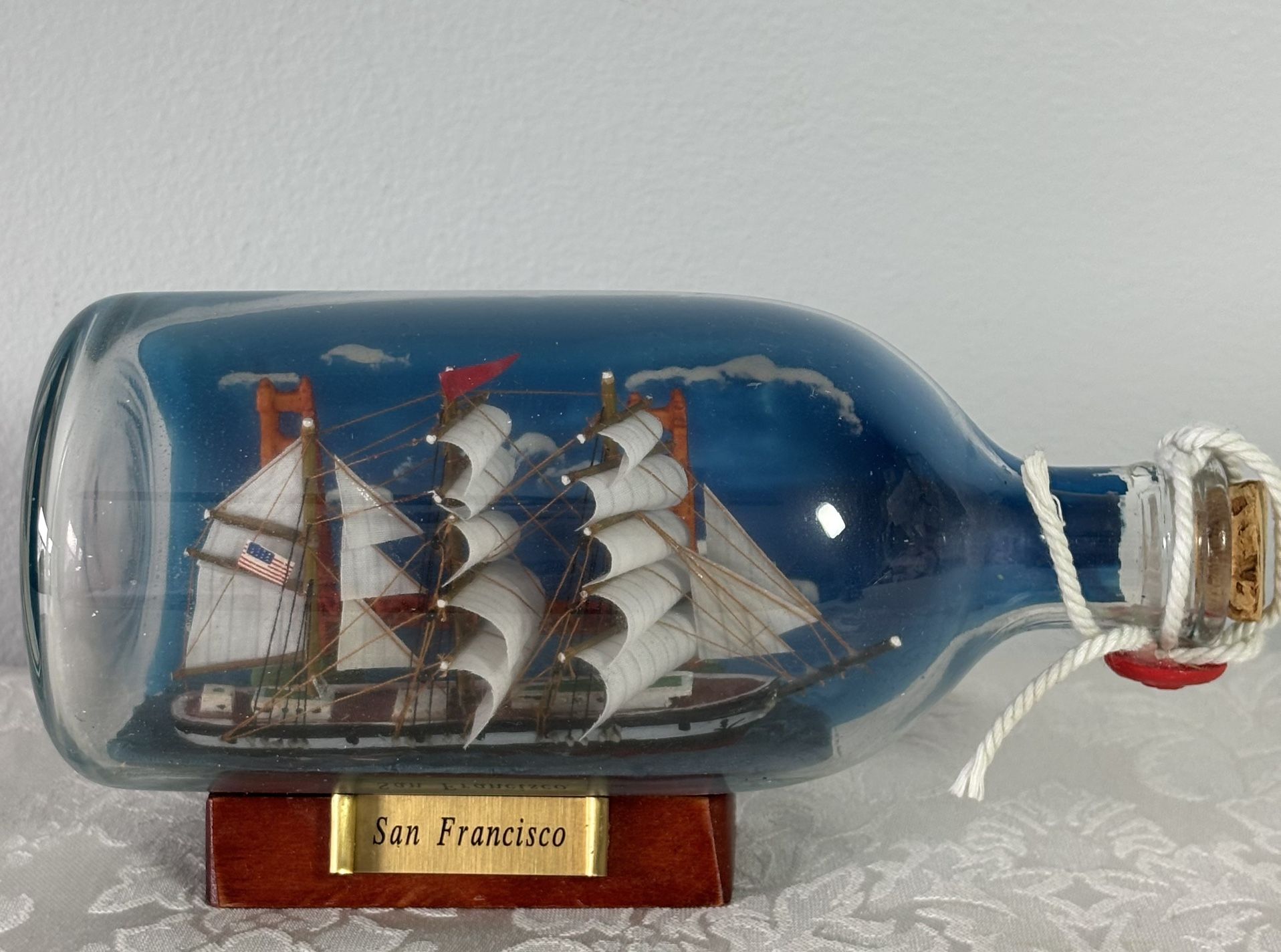 Vintage Ship in a Bottle – Fully Assembled ⚓️Read Full Description Below⚓️