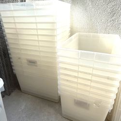 Large Plastic Storage Bins with Lids – $6 Each