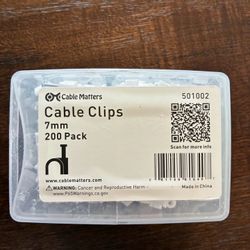 Cable Matters 7mm Nail-in Cable Clips 200 Pack 