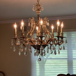 Crystal  Chandelier with sconces