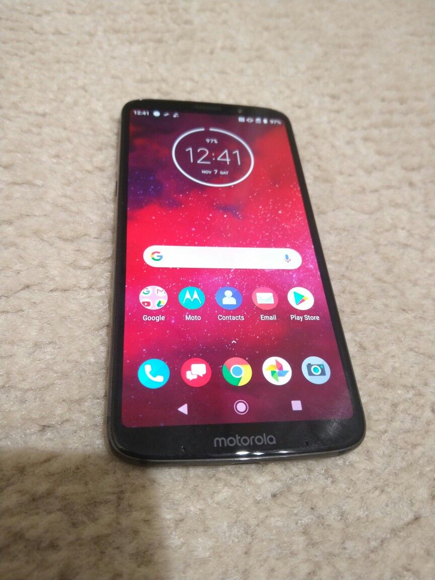 Motorola Moto Z 3 UNLOCKED. Android Phone Workinf Great 64gb Any Sim Any Country USA MEXICO South AMERICA Panama Salvador Telcel Tigo Claro
