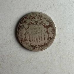 1870 Shield Nickel -- LOW COST CIVIL WAR ERA COIN!