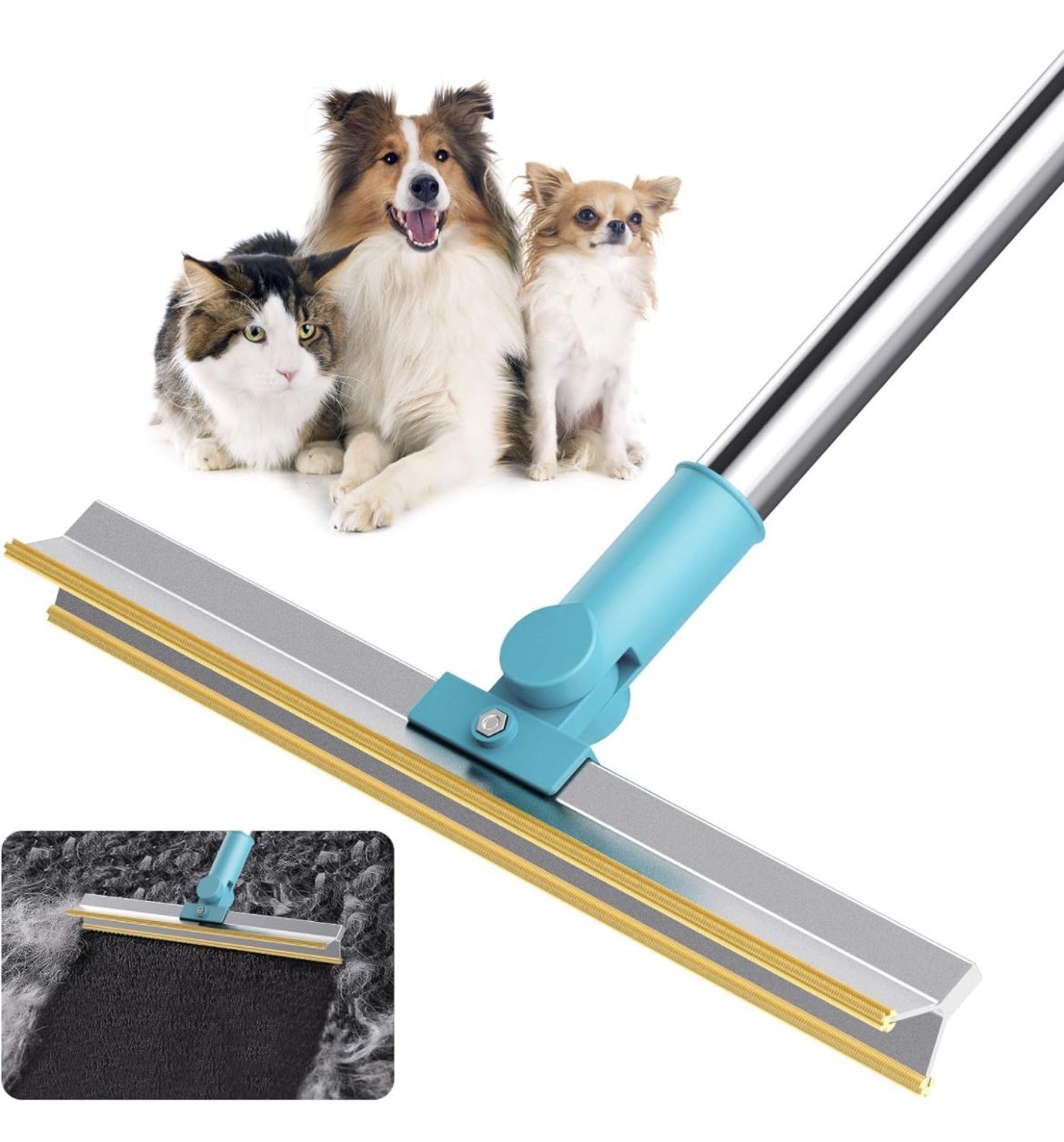 Pet Hair Removal Tool - & Innovative Metal Edge Design - Easy Pet Hair Remover for Carpet