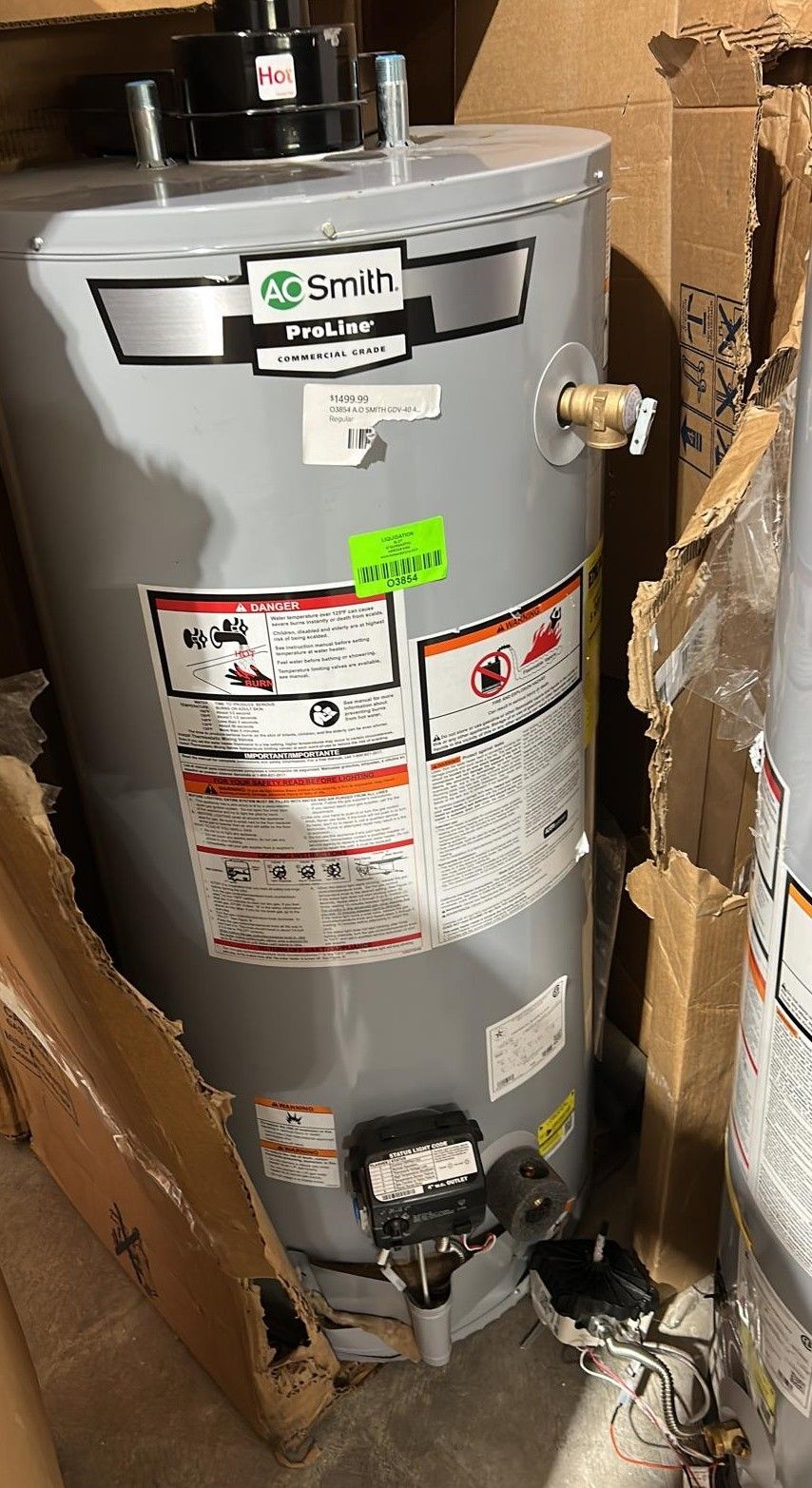 A.O SMITH GDV-40 40 Gallon ProLine Water Heater 07S3 for Sale in Dallas, TX  - OfferUp