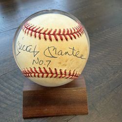Mickey Mantle Autographed Baseball - Official American League (Bobby Brown) - Upper Deck Authenticated