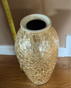 Mosaic shell vase