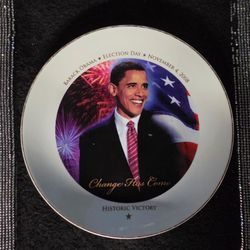 Barack Obama 2008 Election Commemorative Collector Plate