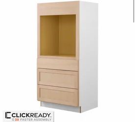 33’x72’ Unfinished Oven Wall Cabinet Click Ready Technology