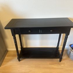 Black Wooden Console Table