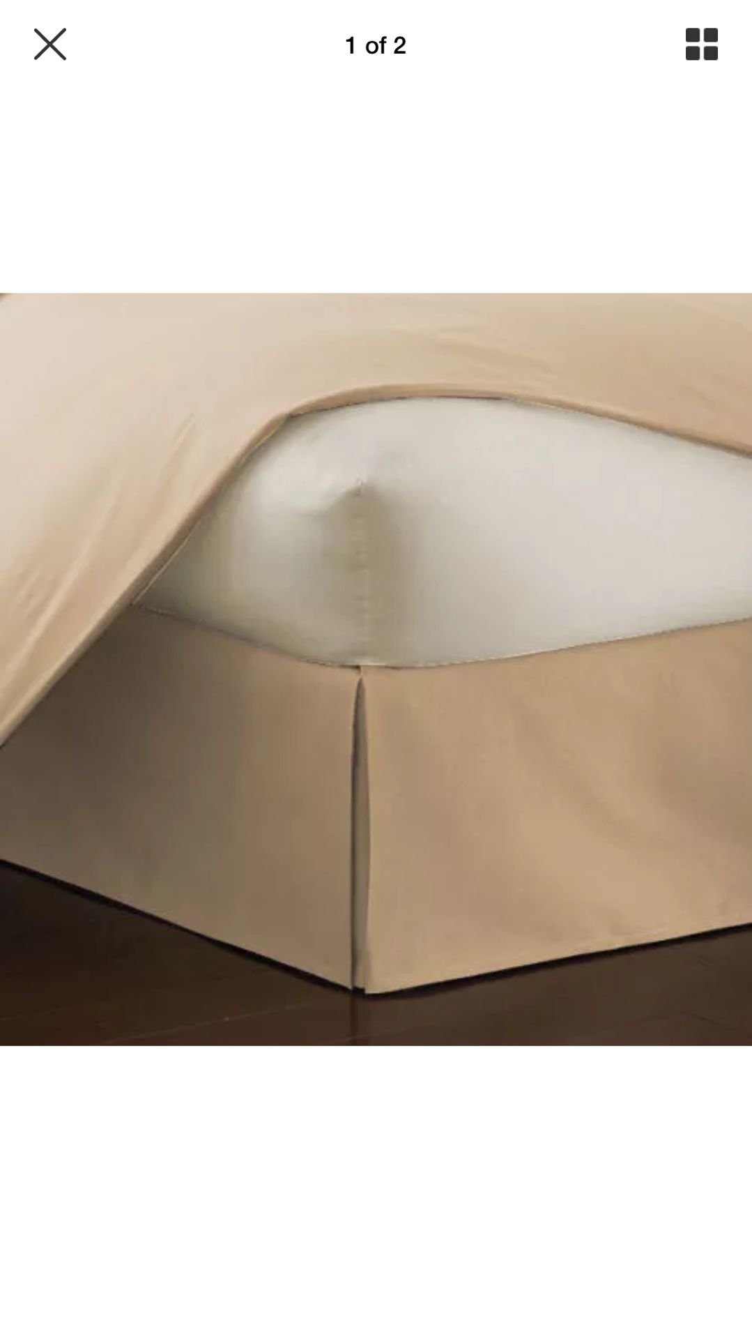 Taupe Beige Microfiber Twin Bed Skirt