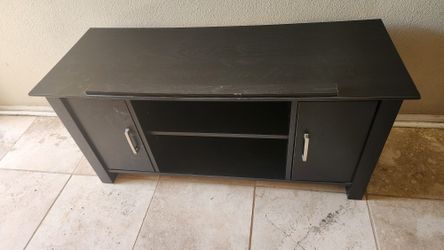 Black TV stand
