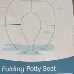 Folding potty seat