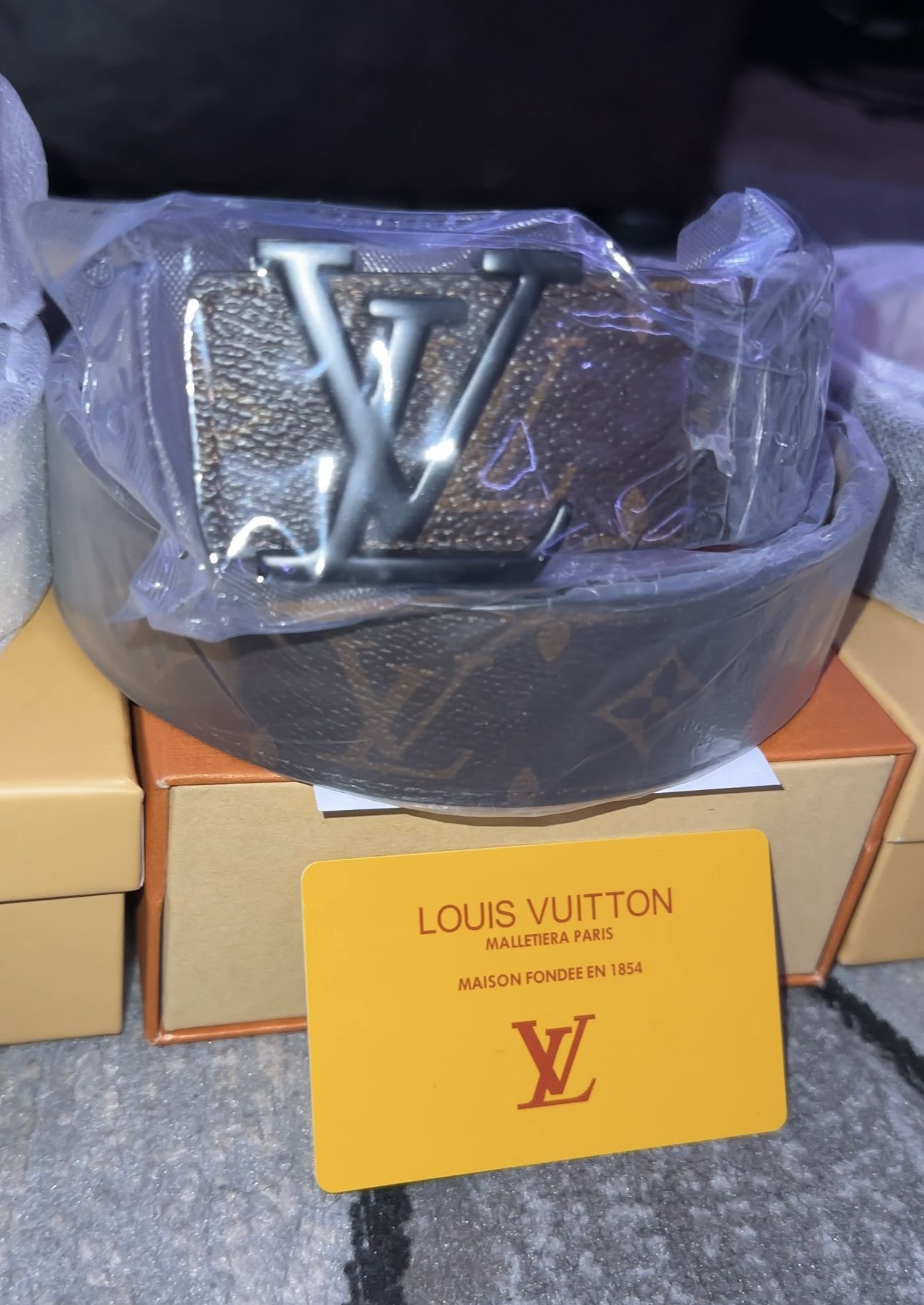 Black And Brown Louis Vuitton Belt