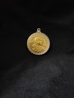 2014 Two Tone American Indian Relief Council Sacagawea Coin Pendant!
