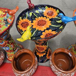💥Talavera Fountain ⛲️ ( Birdbath) Etsy Casamxartesanalstore 