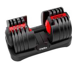FitRx SmartBell XL, Quick-Select Adjustable Dumbbell, 10-90 lbs. Weight, Black, Single