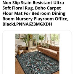 Brand New 8x10ft Floral Rug
