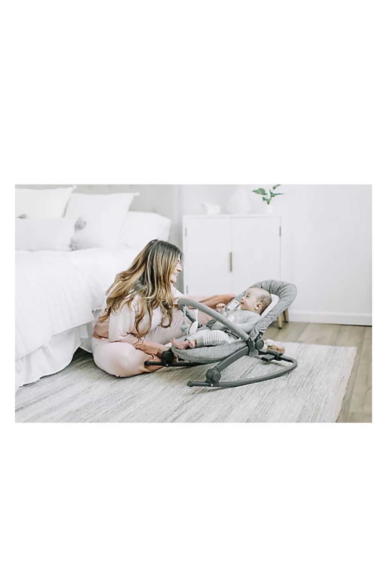 Baby Delight® Aura Deluxe Travel Musical Rocker/Bouncer in Charcoal Tweed
