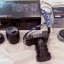 Lumix GX85 camera kit With Additional Lenses
