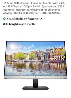 HP 24mh FHD 23.8-Inch IPS Monitor