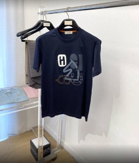 Herme s Logo Men Short Shirts