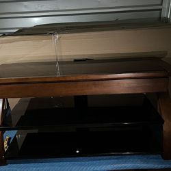 Wood & Glass Tv Stand