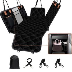 Dog Car Back Seat Cover, CutclePet Pet Seat Cover - Waterproof Scratchproof Nonslip Hammock for Dogs Backseat Protection with Mesh Window for Cars & S