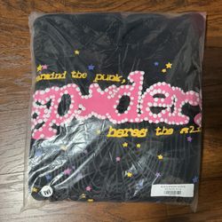 Size M Black And Pink Sp5der Hoodie 🔥