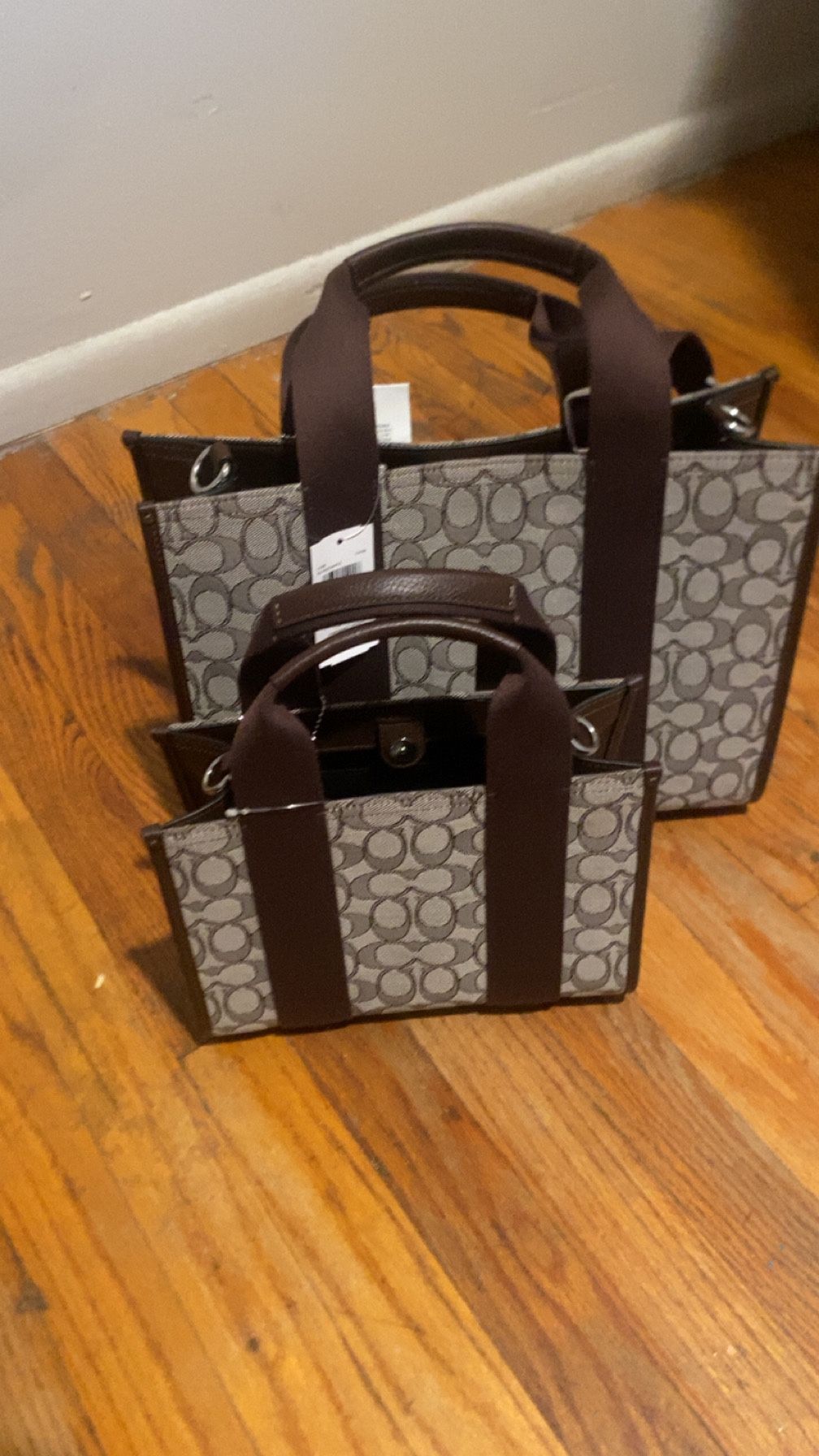 Coach Brown small/large Size Handbags New With Tags