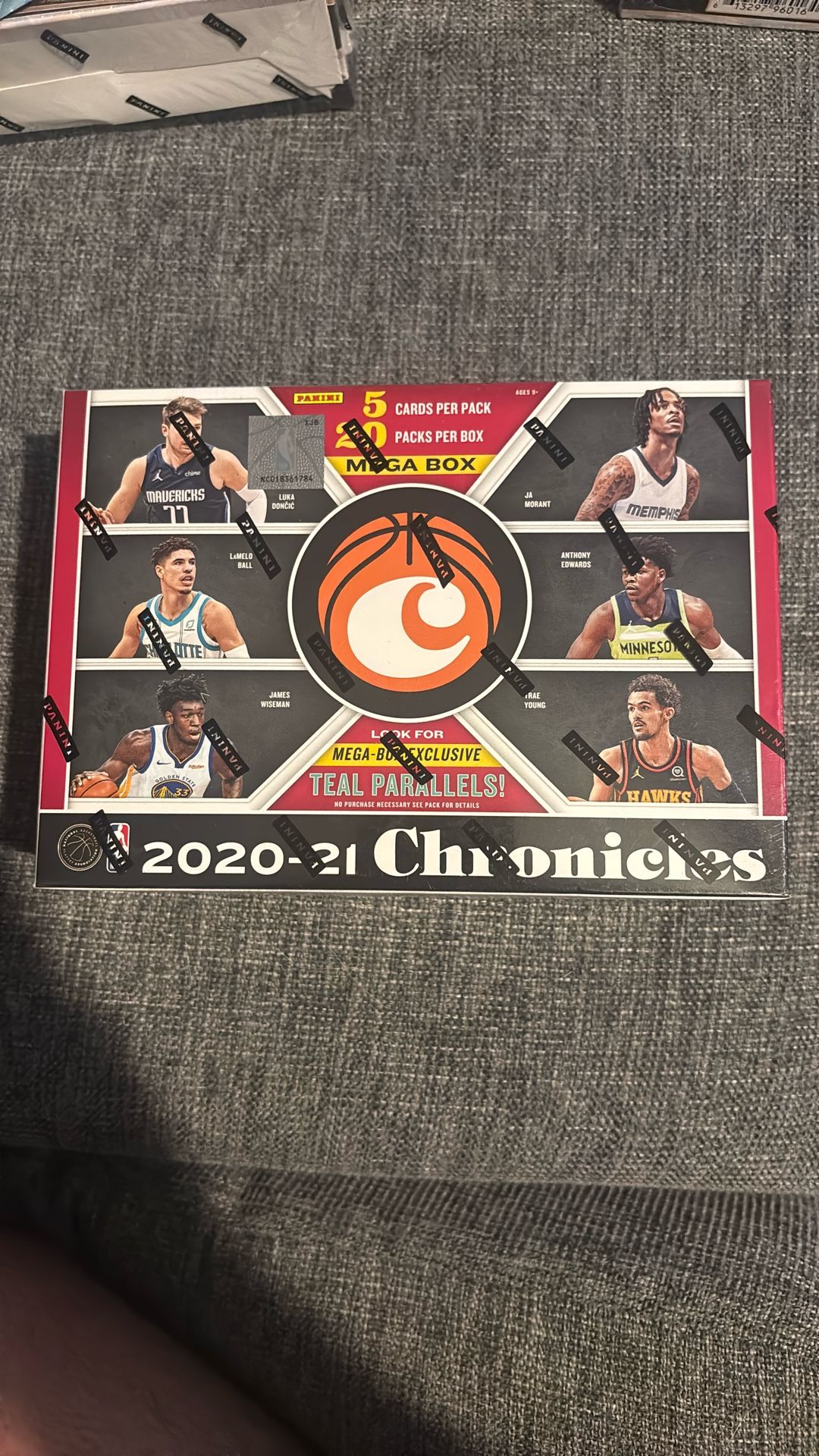 2020-21 PANINI CHRONICLES Basketball NBA MEGA BOX 20 PACKS 100 CARDS