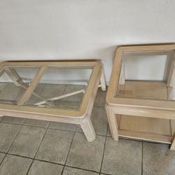 COFFEE TABLE WITH 2 END TABLES 