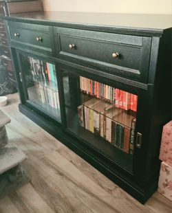 Beautiful cabinet with glass shelves