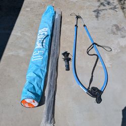 Windsurfing sail, mast and boom