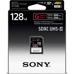 New Sony SF-G128/T1 High Performance 128GB SDXC UHS-II Class 10 U3 Memory Card with Blazing Fast Read Speed Up to 300MB/S & Write Speeds Up to 299MB/S