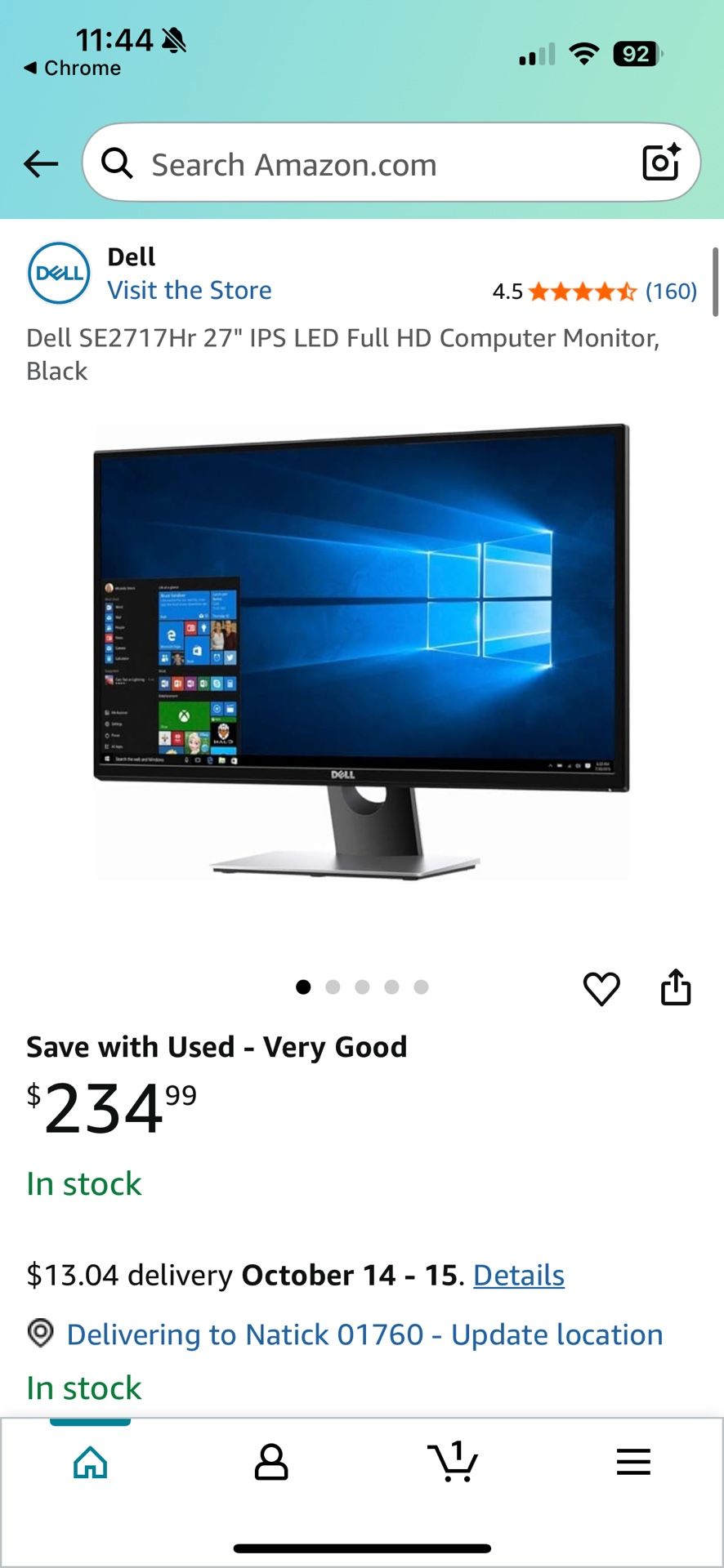 Dell 2717 HR IPS LED Full HD 27 Inch Monitor