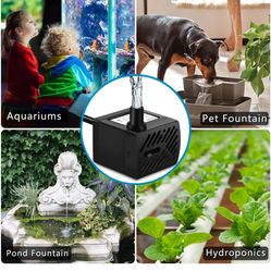 4.2

(6,329)

PULACO 50GPH 3W Mini Submersible Water Pump for Aquariums, Fish Tank, Pond, Fountain, Hydroponics