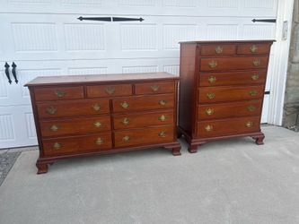 Vintage Kindel Dresser & Tall Chest