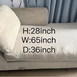 🛋️ Sectional Fabric Sofa w/ Chaise + Sleeper Bed – $150
