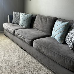 Living Spaces Grey Sofa/Couch