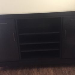 Black Tv Table,60.5 Inches Wide