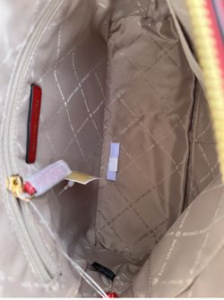 Michael Kors, Bags, Michael Kors Jet Set Travel Medium Logo Dome  Crossbody Satchel Bag Flame Color