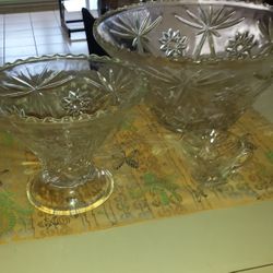 Early American Prescut Punchbowl Set