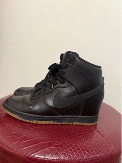 Nike Dunk Sky Hi Essential black leather 6 1/2