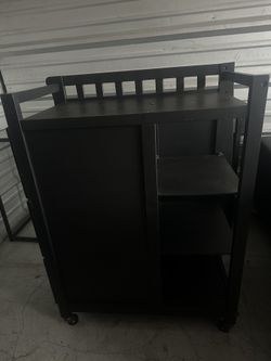 Wheeled Bar Cart With Storage