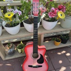 Pink Wooden Guitar