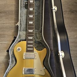 Epihone Les Paul Standard Gold Top With  Hard Case